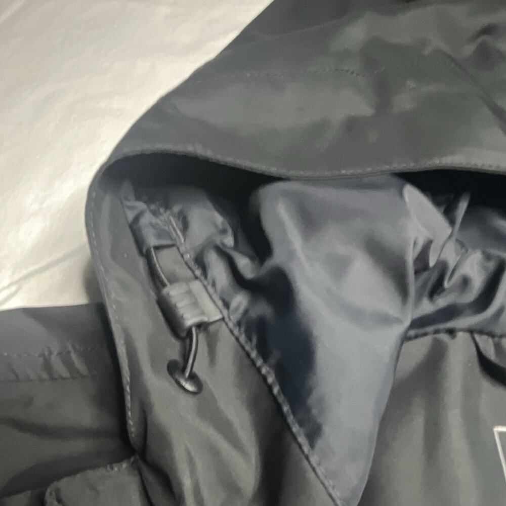 L.L.Bean H2OFF Women's Black Hooded Mid-Length Rain Coat Jacket L Regular - Picture 7 of 15
